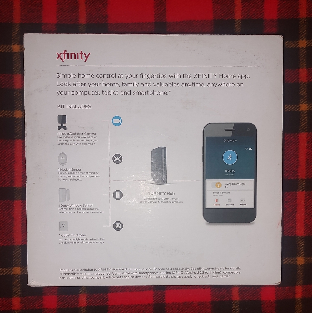 Xfinity Home Automation Base Kit + Indoor/Outdoor Camera Xfinity Hub Outlet Cont - Picture 4 of 9